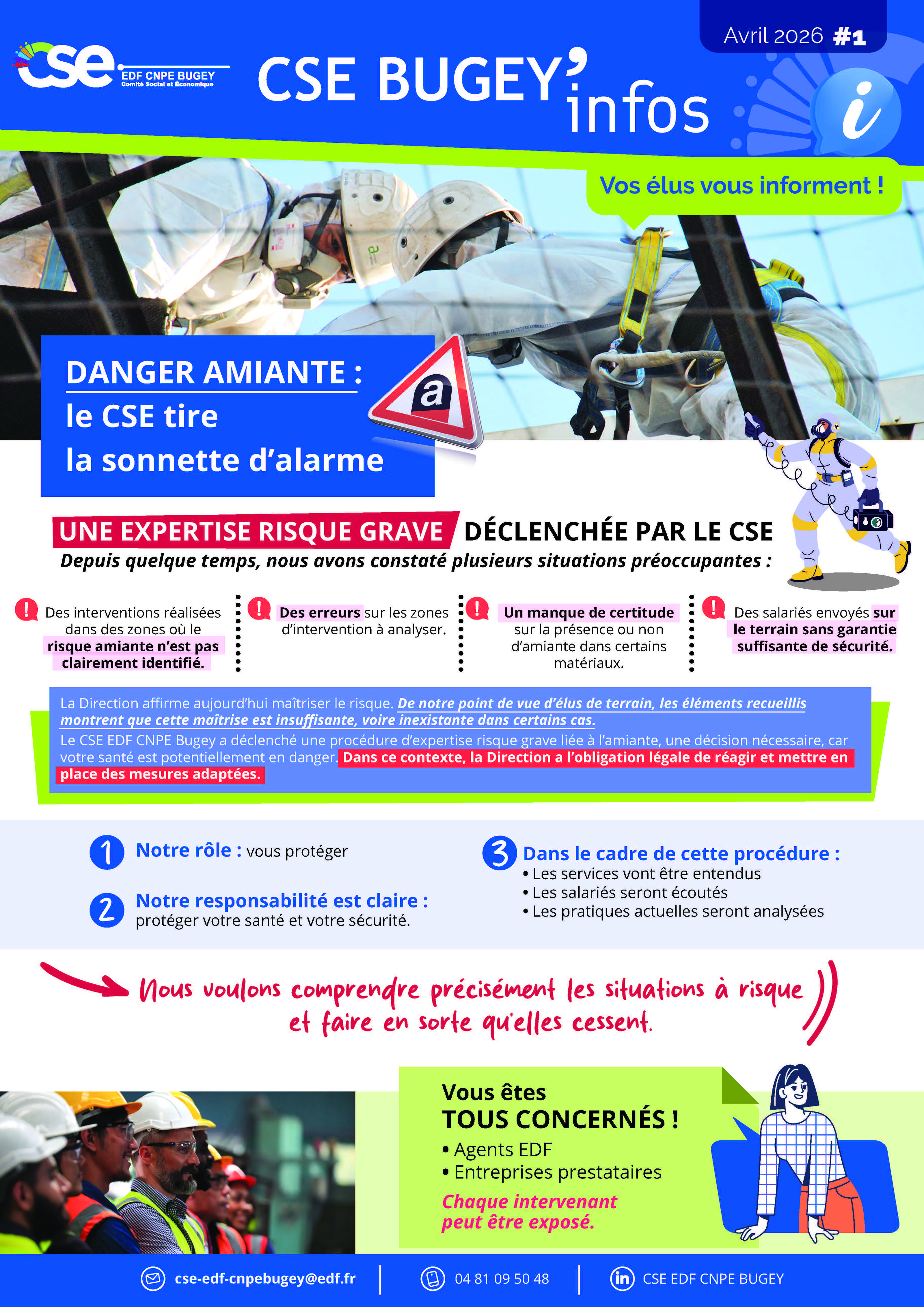 🔴 ALERTE – RISQUE AMIANTE AU CNPE DU BUGEY