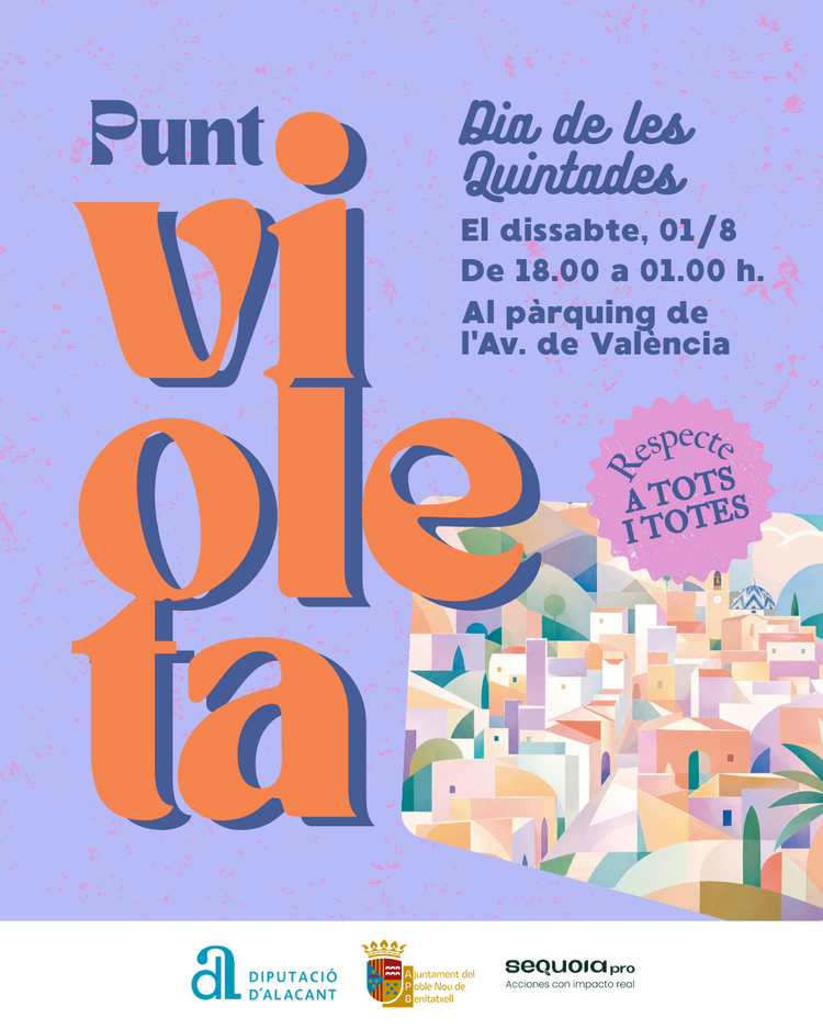 El Poble Nou de Benitatxell reforça les seues festes amb dos Punts Violeta per promoure unes celebracions respectuoses