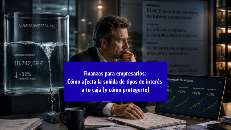 Finanzas para empresarios: Cómo afecta la subida de tipos de interés a tu caja (y cómo protegerte)