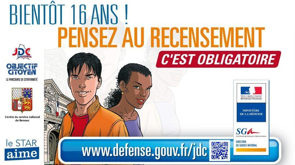 Bientôt 16 ans ? Pensez au recensement !   