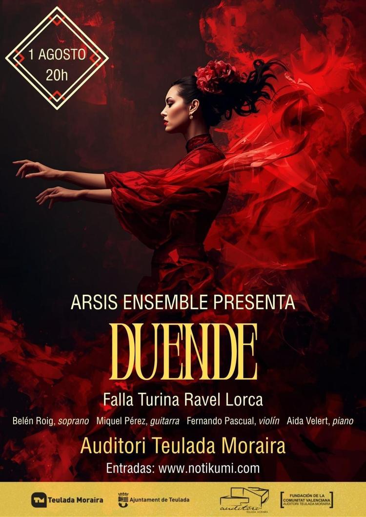 Arsis Ensemble presenta "Duende" en el Auditorio de Teulada Moraira
