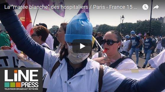 La "marée blanche" des hospitaliers / Paris - France 15 mai 2018