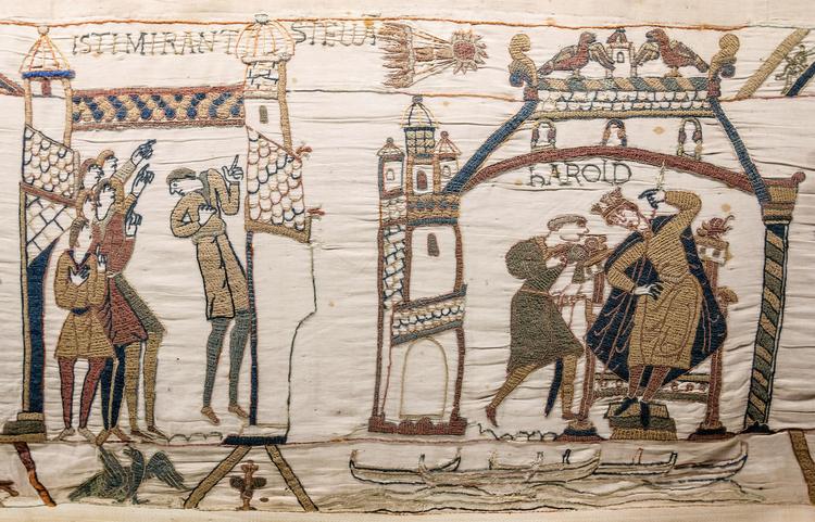 Two broken threads found in Bayeux Tapestry