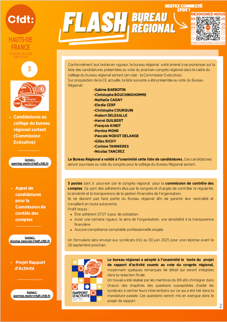 Flash Bureau Régional N°10 - Aout 2025