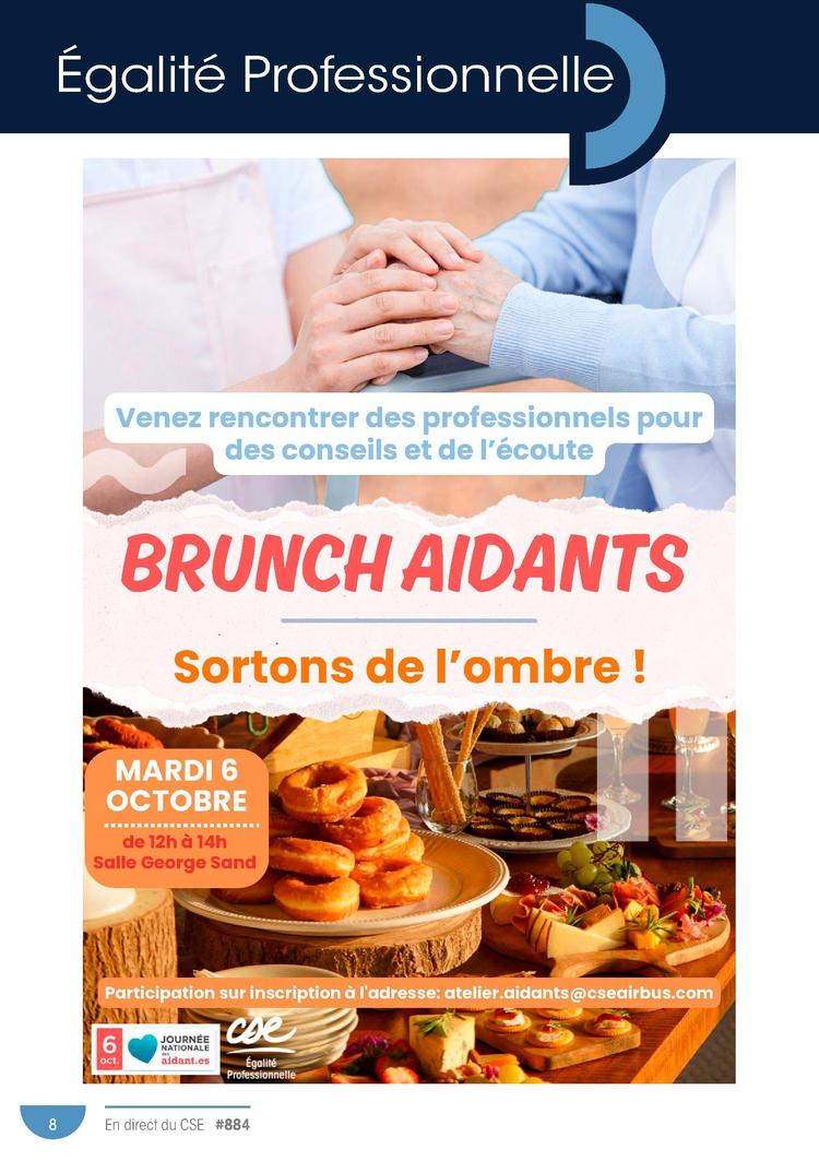 CSE: Brunch Aidants, venez rencontrer des professionnels et échanger
