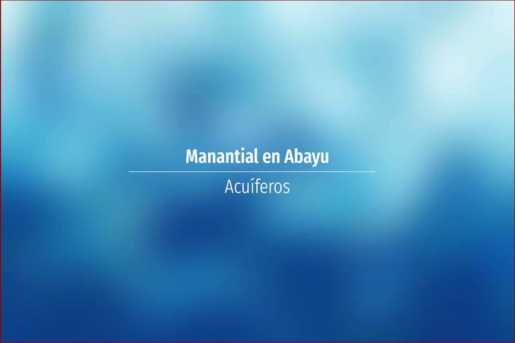 Manantial en Abayu