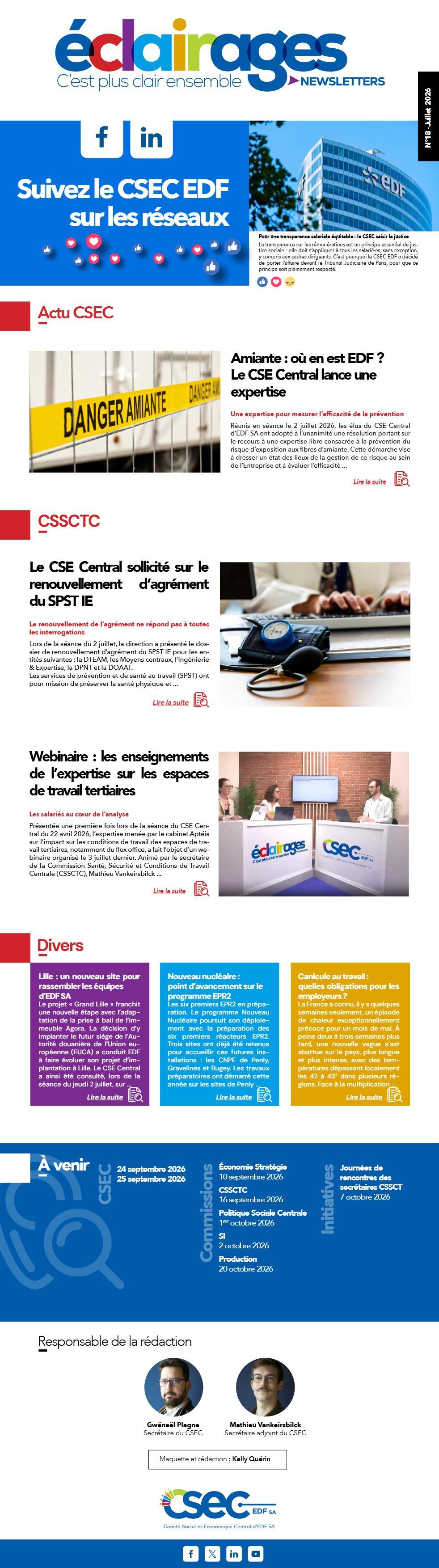 Eclairages ! l'actu du CSEC EDF