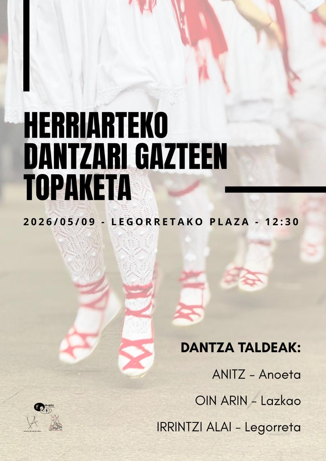Herriarteko dantzari gazteen topaketa bihar eguerdian