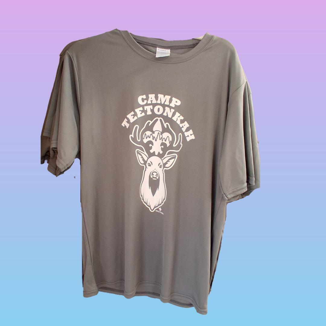 Gray Short-sleeved Performance T-shirt - Adult