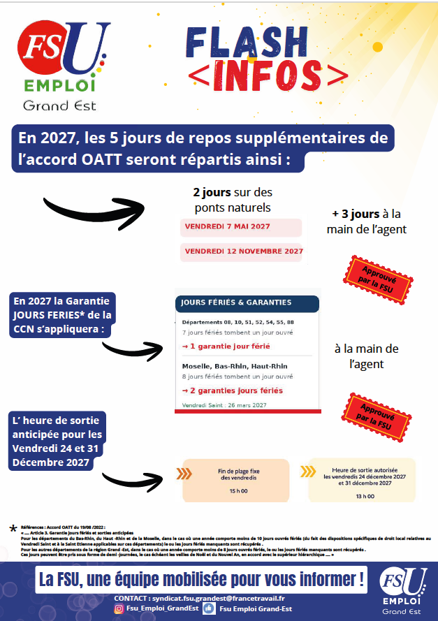 JOURS DE PONTS 2027