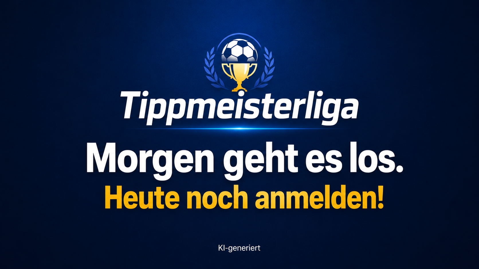🏆 Tippmeisterliga! Morgen geht die neue Saison los! Jetzt noch anmelden!