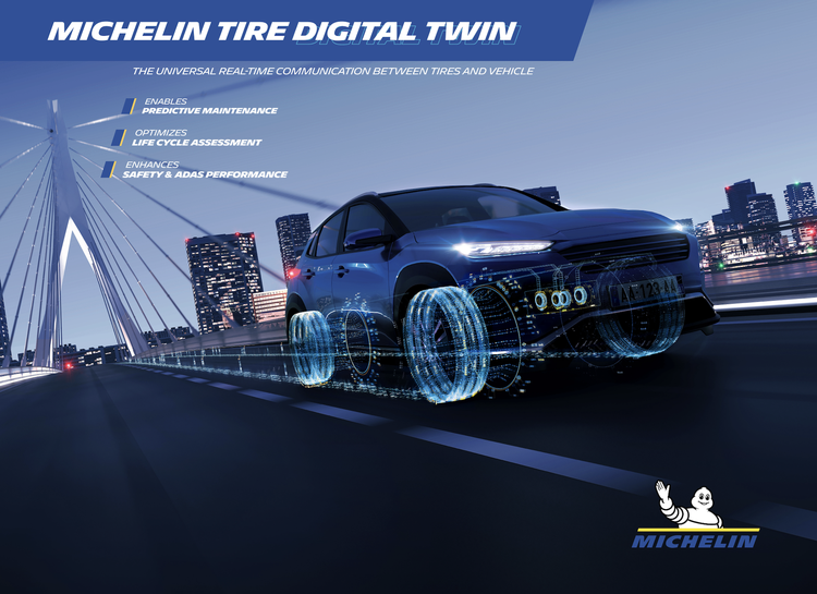 La tecnología de gemelo digital universal de Michelin convierte el neumático en una fuente de inteligencia al servicio de la seguridad vial
