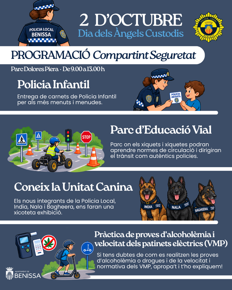 Benissa celebra los Ángeles Custodios con una jornada dedicada a la seguridad