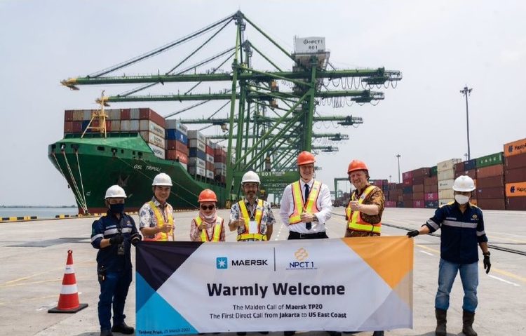 NPCT1 Welcomes Maersk’s First Direct Transpacific Service from Jakarta to US East Coast