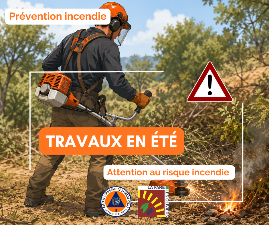 Travaux en été - les bons réflexes pour éviter les départs de feu