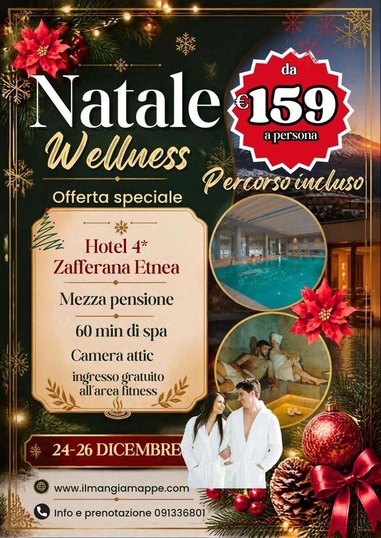 SPECIALE NATALE 2026. 𝐇𝐨𝐭𝐞𝐥 𝟒* 𝐙𝐚𝐟𝐟𝐞𝐫𝐚𝐧𝐚 𝐄𝐭𝐧𝐞𝐚