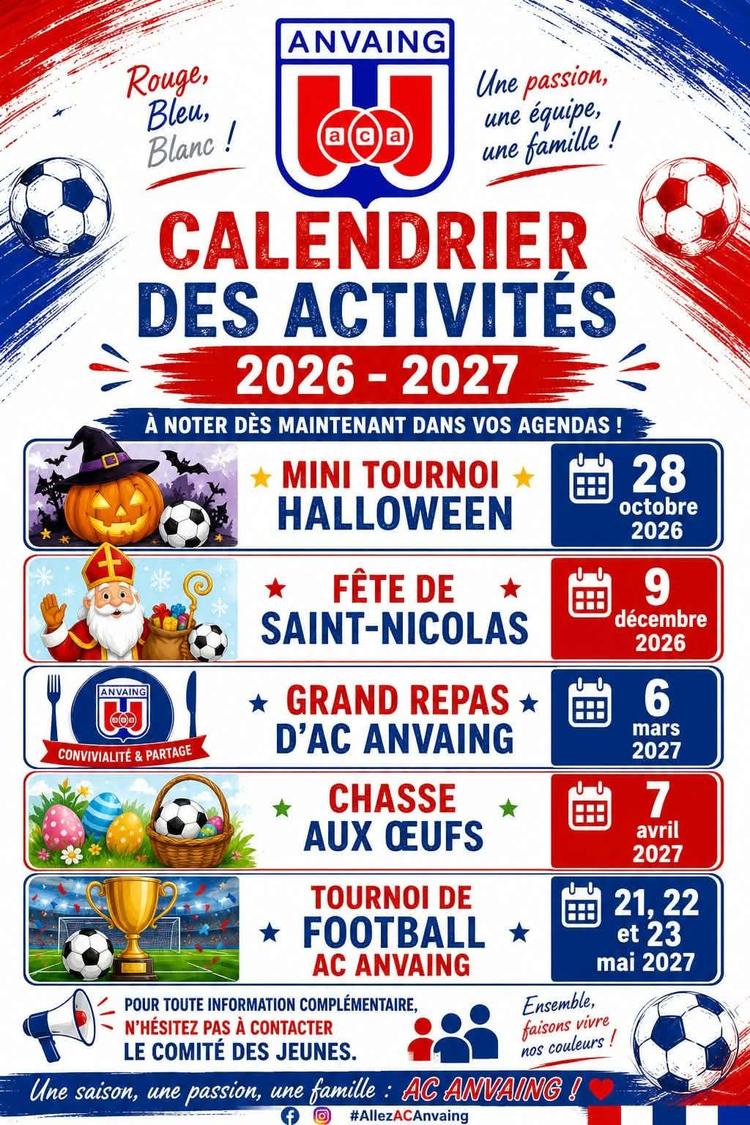 Calendrier des activités "jeunes" 