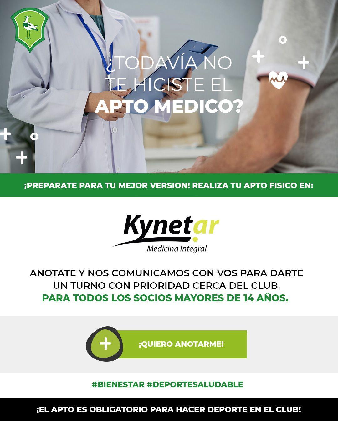 Realiza tu apto médico en Kynet 💪