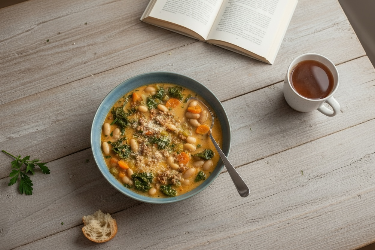 Tuscan White Bean & Spinach Soup