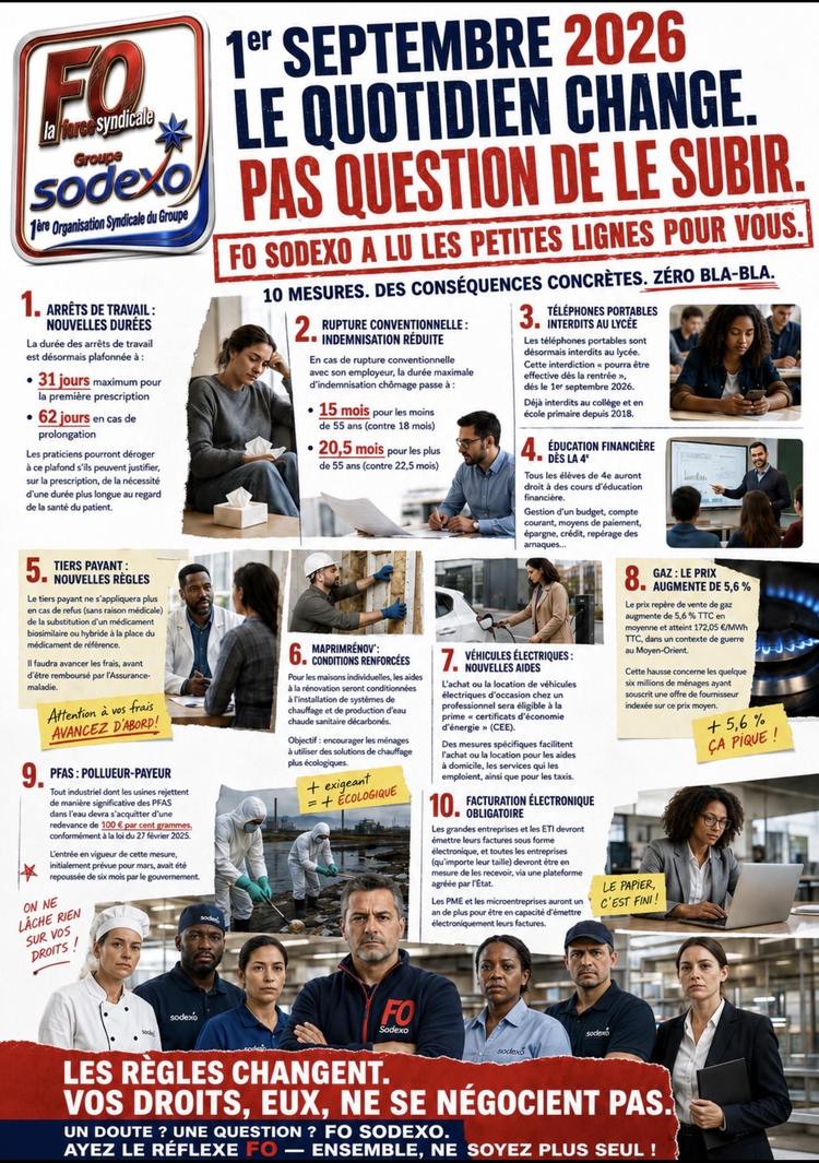 Flash Info Changements 1er Septembre 2026