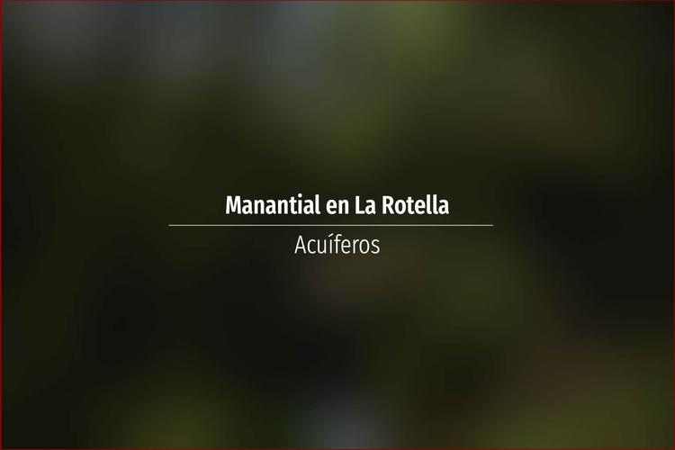 Manantial en La Rotella