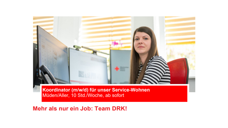 DRK sucht Koordinator (m/w/d) für Ihr Service-Wohnen in Müden/Aller