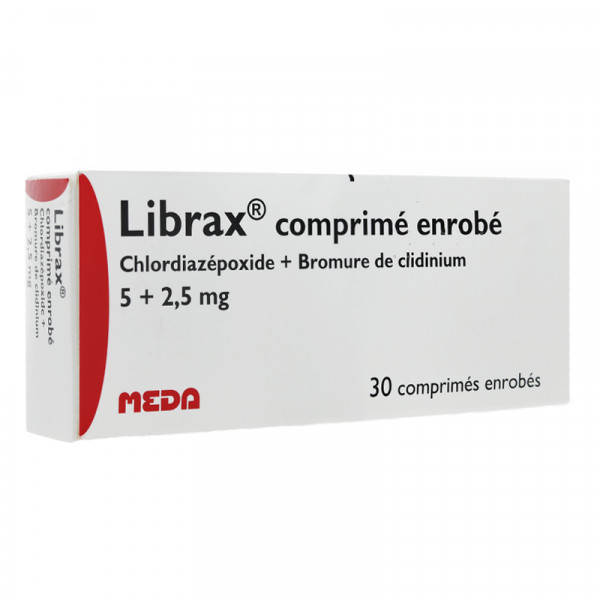Librax comprimé (2,5 mg  de clinidium, et 5 mg de chlordiazepoxide)