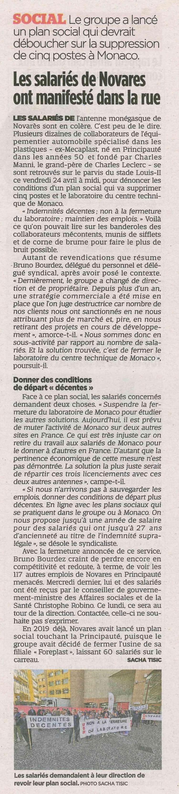  Les salariés de Novares ont manifesté dans la rue