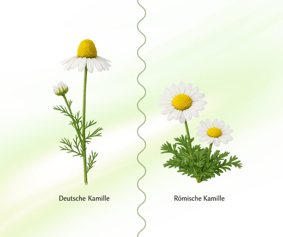 Deutsche Kamille versus Römische Kamille