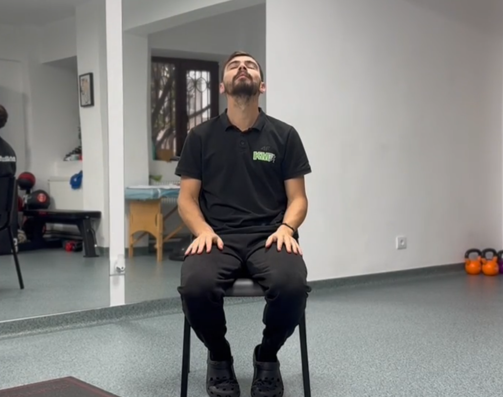 #1 Mobilizări cervicale flexie–extensie (Neck flexion–extension mobility)