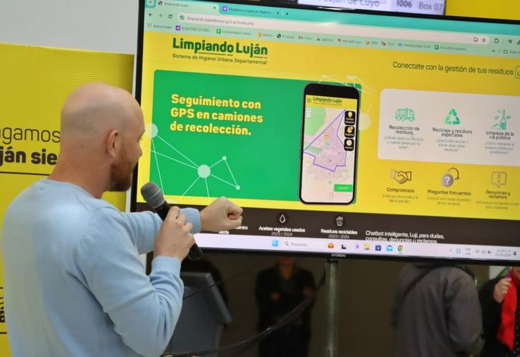 Allasino presentó la aplicación Limpiando Luján, única en el país