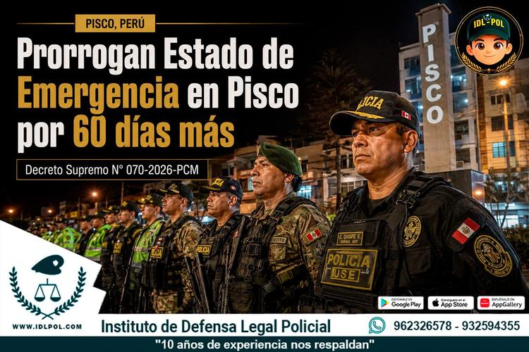Prorrogan Estado de Emergencia en Pisco por 60 días más