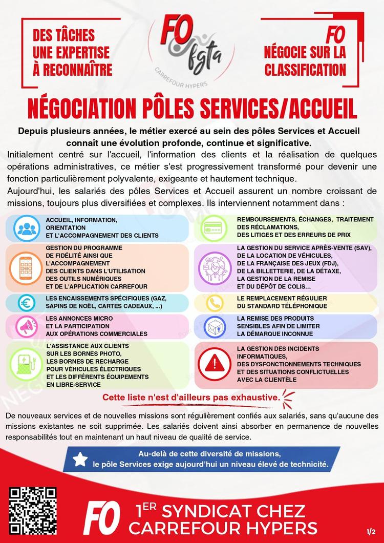 Négociation Pôle services/Accueil : 1ère réunion