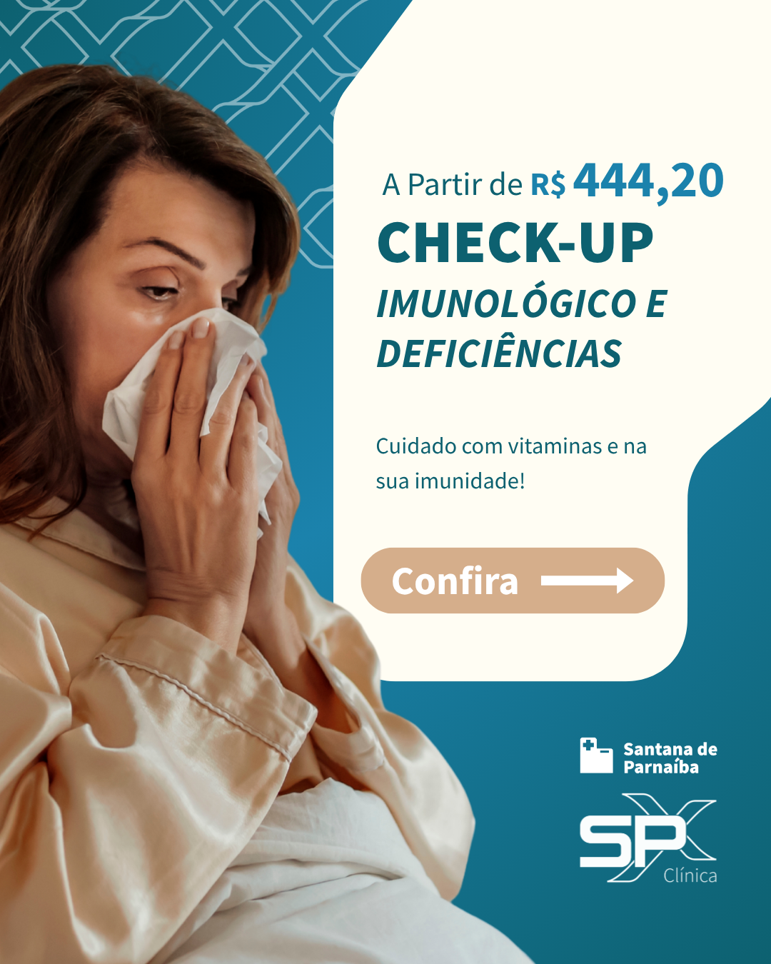 🛡️ Sua Imunidade está em Dia? Confira Nossos Pacotes de Descontos em Exames! 😍