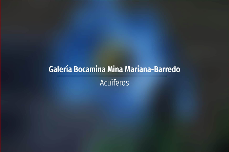 Galería Bocamina Mina Mariana-Barredo