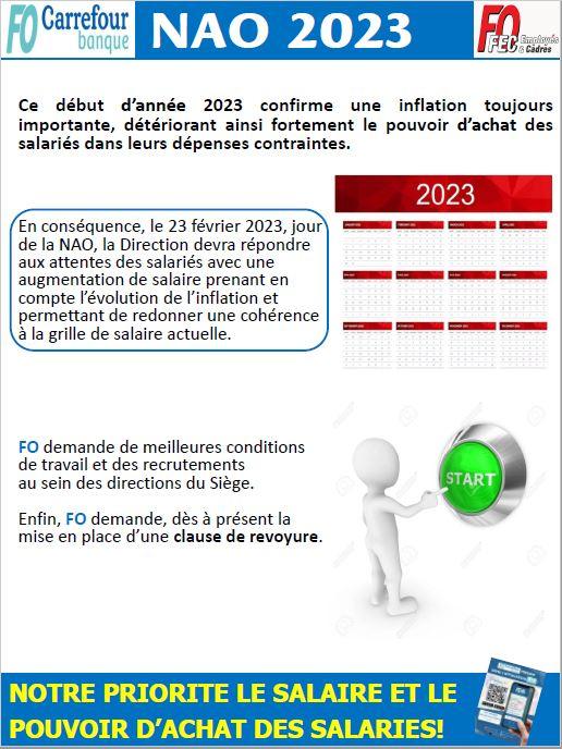 NAO 2023 Revendications FO Carrefour Banque