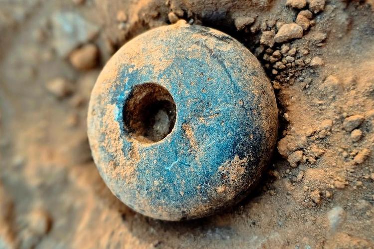 Bronze Age burial mound reveals weapons and ceremonial sceptre