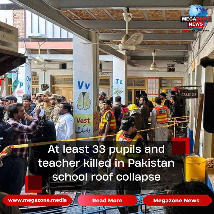 At least 33 pupils and teacher killed in Pakistan school roof collapse