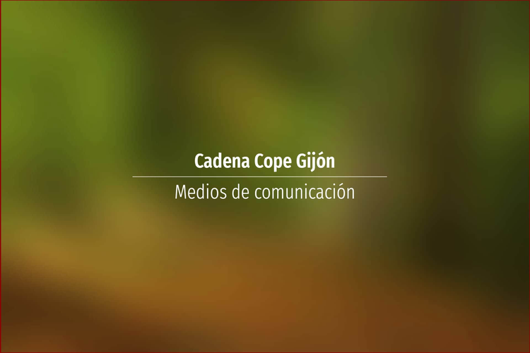 Cadena Cope Gijón