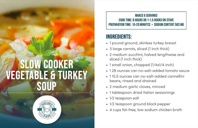 Slow Cooker Vegetable & Turkey Soup