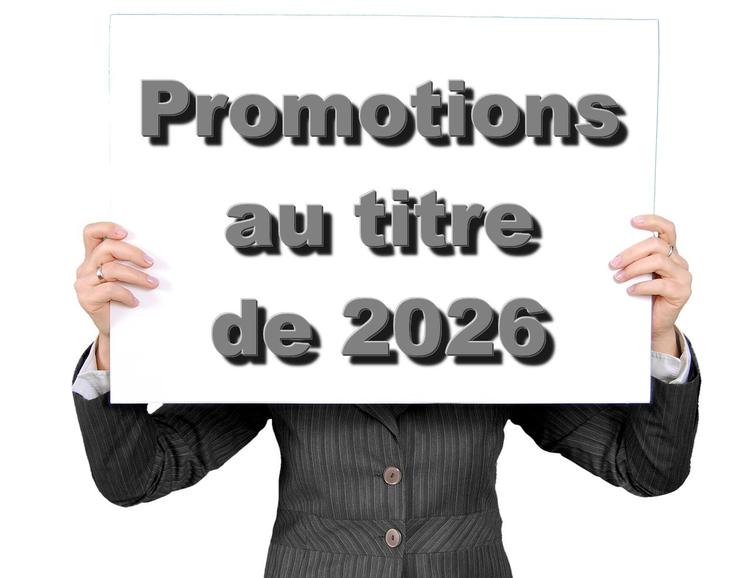 Résultats des promotions par liste d'aptitude au titre de 2026