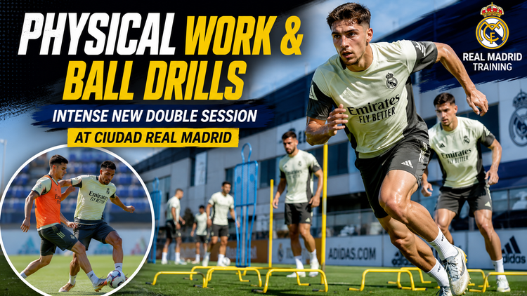  PHYSICAL work & BALL drills | INTENSE new double session at Ciudad Real Madrid