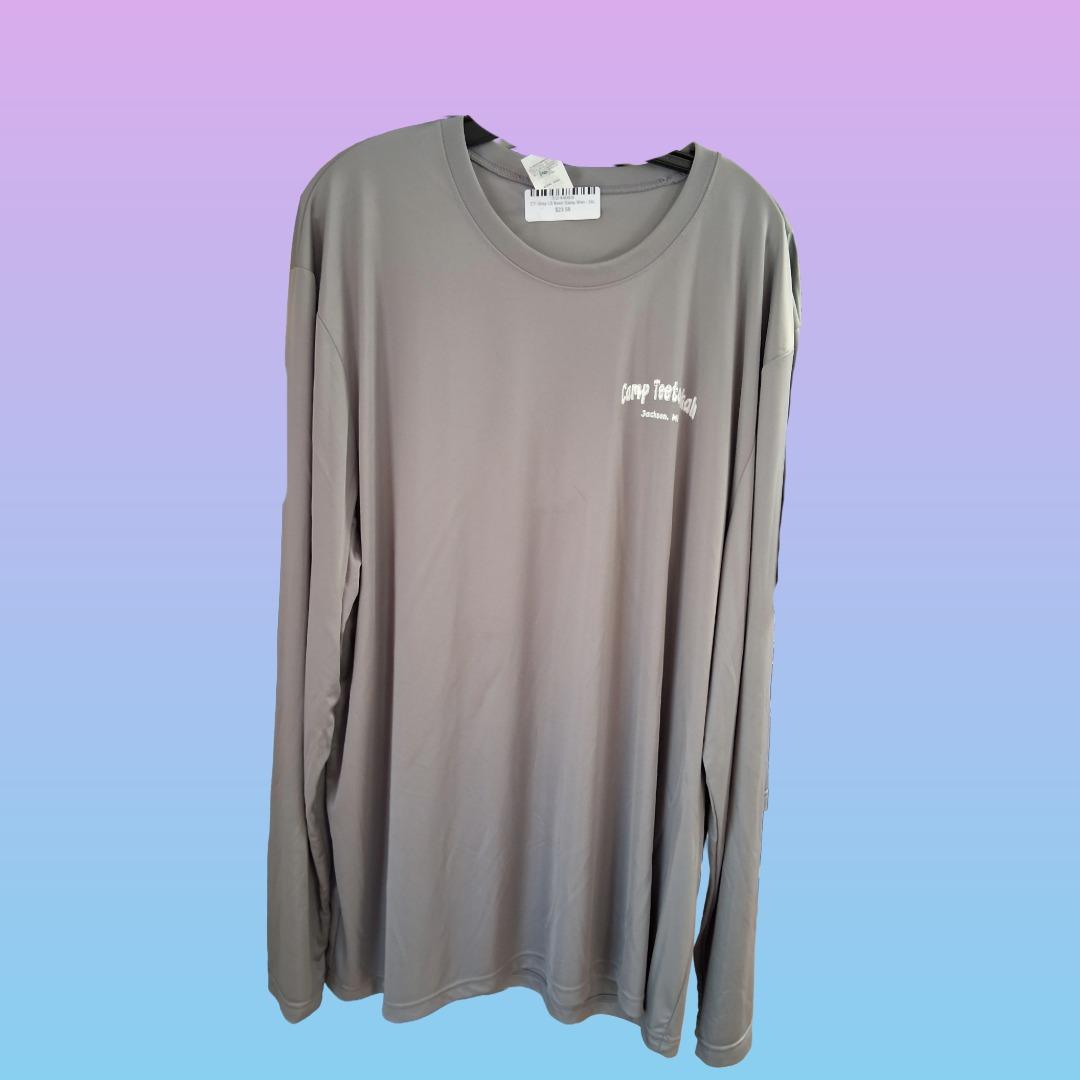 Gray Long-sleeved Performance T-shirt - Adult