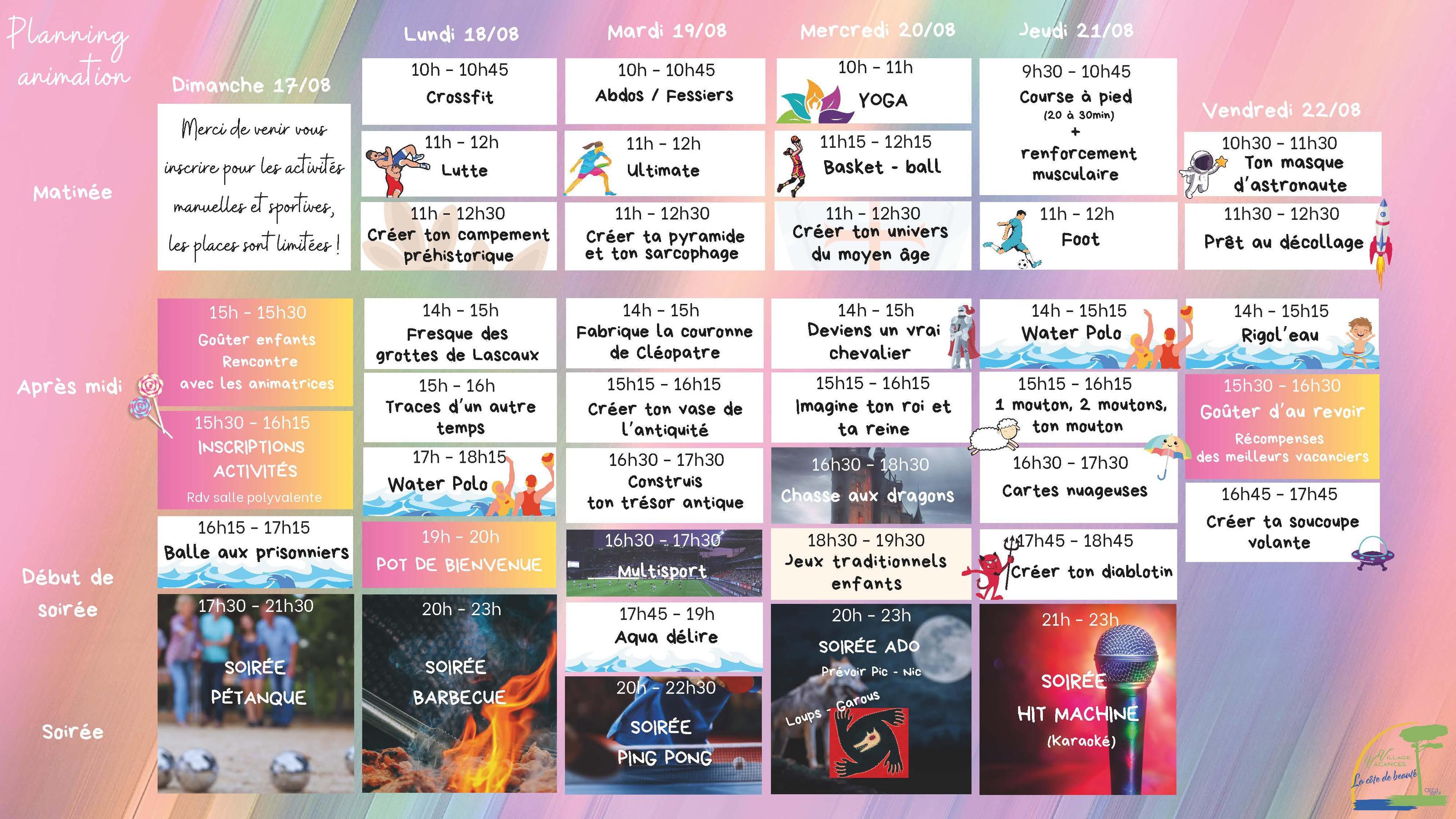 Exemples d'animations semaine 1