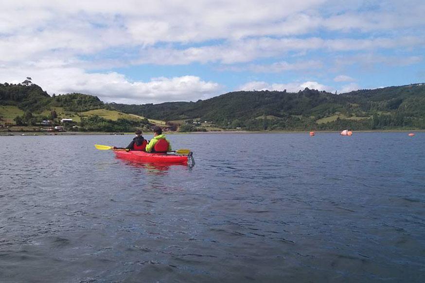 Kayak en Dalcahue, Chiloé, Sur de Chile