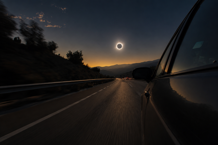 AMDA RECOMIENDA PLANIFICAR LOS DESPLAZAMIENTOS Y EXTREMAR LA PRUDENCIA ANTE EL ECLIPSE SOLAR DEL 12 DE AGOSTO