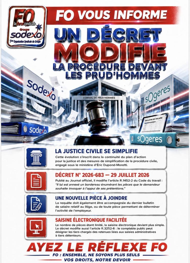 Flash decret modification Prud'hommes