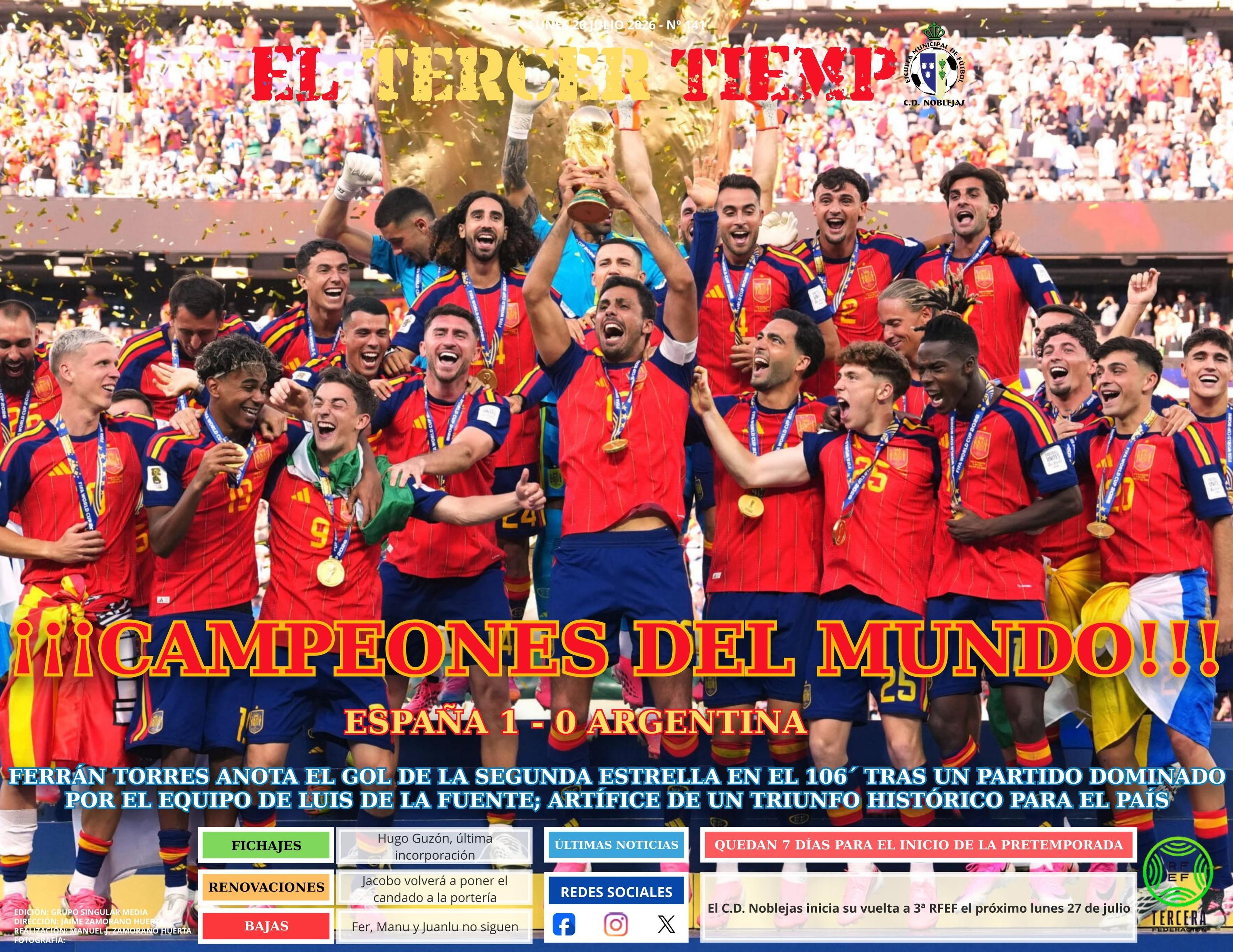 Portada lunes 20 julio 2026 - Nº 141