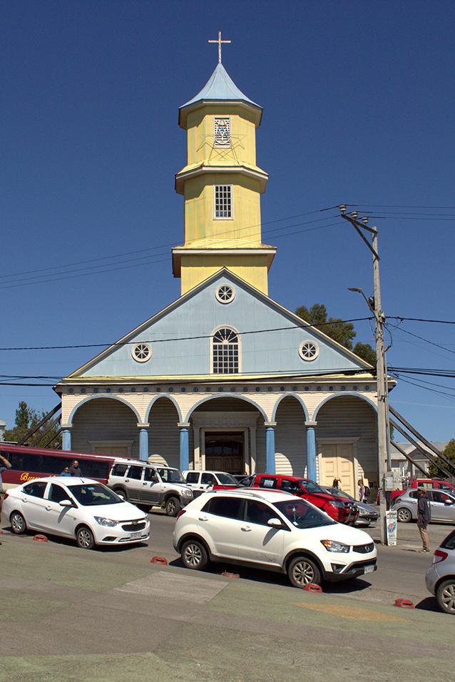Iglesia de Chonchi en Chonchi, Chiloé, Sur de Chile