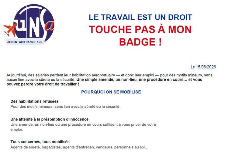 Touche pas à mon badge - Grève le 18 juin